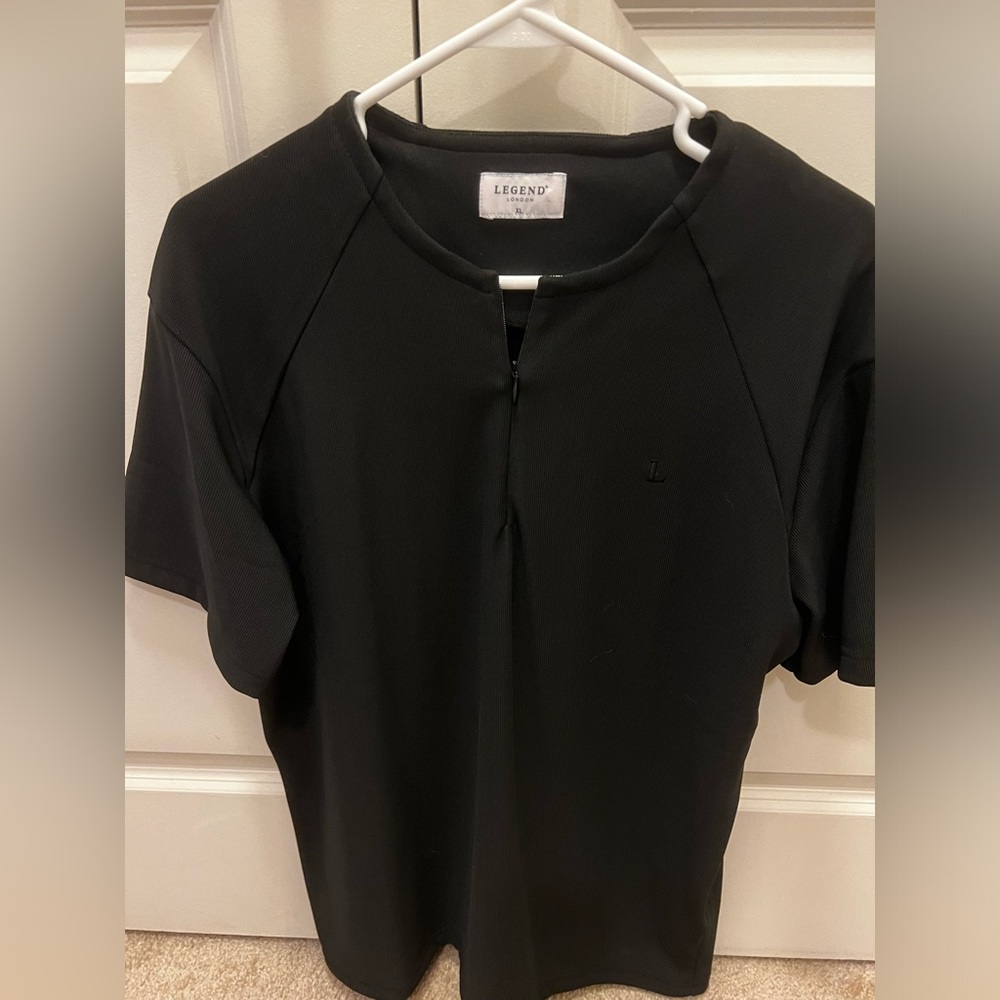 Legend London men’s ribbed zip Henley